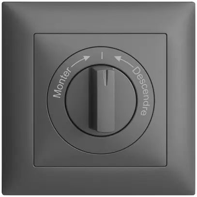 Kit frontale Monter->I<- Descendre EDIZIOdue 88×88mm grigio scuro 