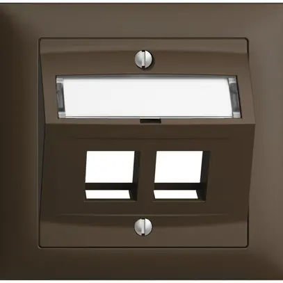 Kit d.montage INC Edue FKE, avec capot d.sortie oblique, pour 2×Keystone, coffee 