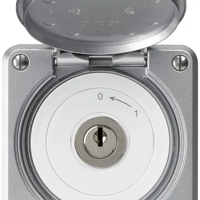 Contatto rotativo a chiave INC robusto IP55 alluminio con coperchio 1P 