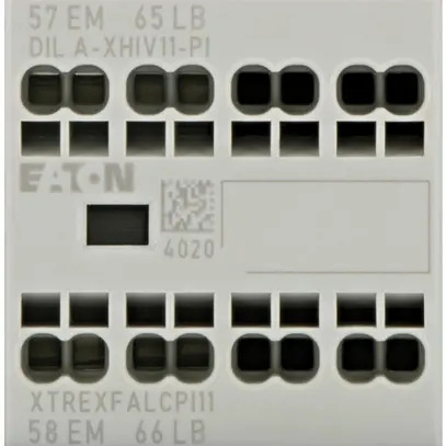 Contact auxiliaire Eaton 2P, Ith=16A, 1FA, 1OR fixation frontale, bornes Push-in 