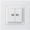 Interruttore pulsante luminoso INC kallysto.pro 1/3+3/1 con 2 lenti bianco 