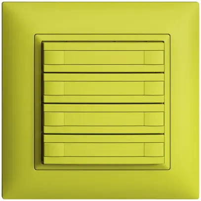 Poussoir ENC KNX 8× EDIZIOdue lemon RGB sans LED avec insert papier 