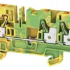 Morsetto di protezione Weidmüller A3C PUSH IN 4mm² 3 contatti verde/giallo 