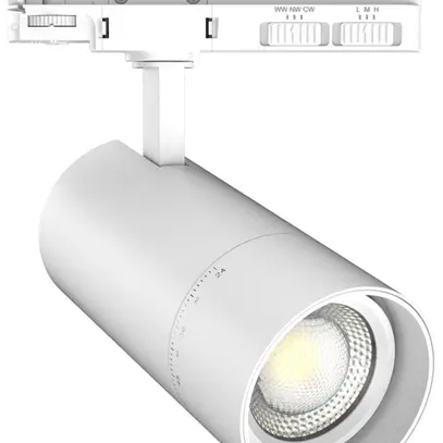 Spot LED DOTLUX ZOOMtrack 33W 3320lm 927/932/940 24…60° AD3fa Ø80 bianco 