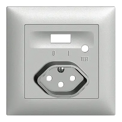 Kit frontal EDIZIOdue pour prise FI silver 