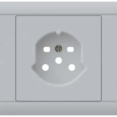 Kit frontale INS kallysto per presa INS 1×T15 telaio a innesto grigio chiaro 