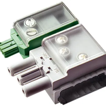 Boîte de raccordement pour câble plat Woertz Combi avec prise 3P L1 + KNX 