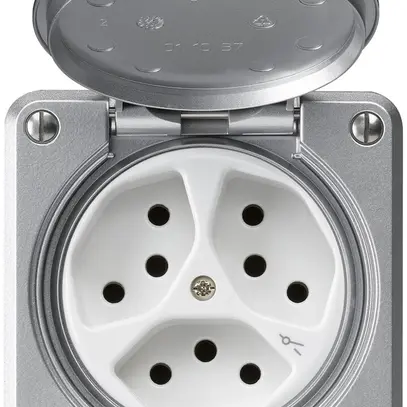 Prise ENC robusto 3×type 13/1 aluminium 