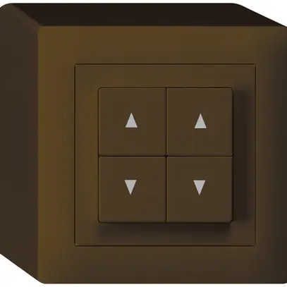 Interruttore per tappar.AP kallysto marrone con 4 tasti 