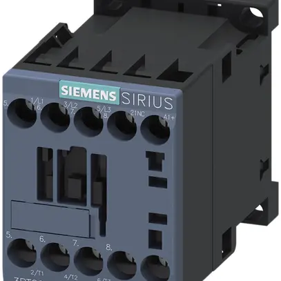 Contattore di potenza Siemens SIRIUS 3RT2 S00 24VDC 3L 7A (+1O) a vite 
