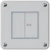 Interruttore INC robusto IP55 schema 3/contatto a pulsante 1×illuminato grigio 