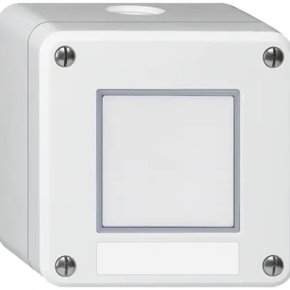 Pulsante di suoneria AP Hager robusto IP55 con placchetta bianco 