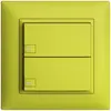 UP-Universaltaster 2×1T Steckklemme EDIZIOdue lemon, mit LED 