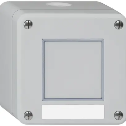 Poussoir de sonnerie AP Hager robusto IP55 avec plaquette gris 