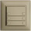 Poussoir ENC KNX 3× EDIZIOdue sand RGB sans LED 