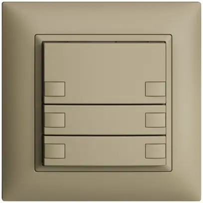 Poussoir ENC KNX 3× EDIZIOdue sand RGB sans LED 