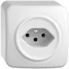 AP-Steckdose STANDARDdue SNAPFIX® 1×T13 ws 