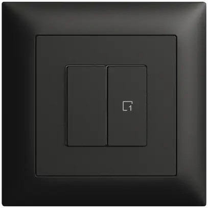 Interrupteur ENC 1K/2T scène Edue Wiser noir 