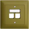 Kit di montaggio INC S-One EDIZIOdue FMI per 2×RJ45 diritto, olive 