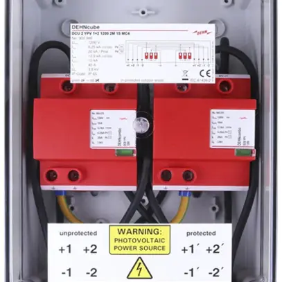 Scatola di raccordo generatore DEHN/elvatec SE DCU 2 YPV 1+2 1200 2M 1S MC4 