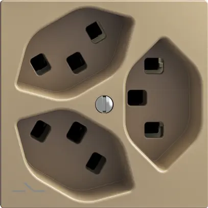 Prise 3×T23 Feller EDIZIOdue F, 1×séparé, bornes enfichables, sand 