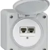 Scatola di raccordo AP robusto IP55 grigio 1×RJ45/s 1×RJ45/u separate 