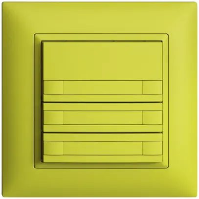 Poussoir ENC KNX 6× EDIZIOdue lemon RGB sans LED avec insert papier 