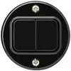 Kit front. ENC basico Ø43mm noir pour interr.a.bouton double 