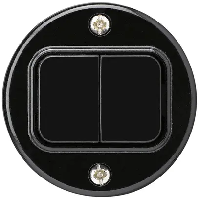 Kit front. ENC basico Ø43mm noir pour interr.a.bouton double 