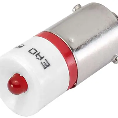 LED single EAO T3 1/4 BA9s 24VAC/DC, 15mA, bianco 