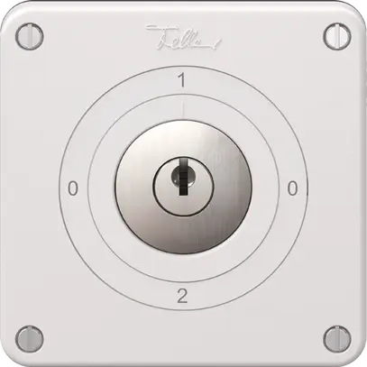 Interruttore rotativo NEVO, 2/1 L, con serratura&2 chiavi, KS, 0-1-0-2, bianco 