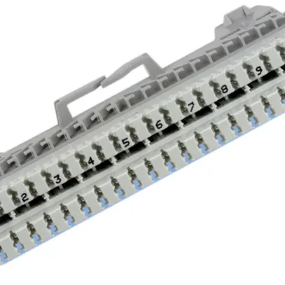 Réglette de raccordement R&M 10DA 2×0.65mm, liaison en haut 