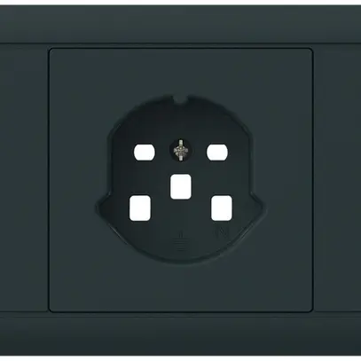 Kit frontale INS kallysto per presa INS 1×T25 telaio a innesto nero 