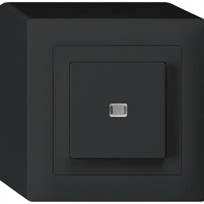 Interruttore pulsante luminoso AP kallysto 6/1L nero 