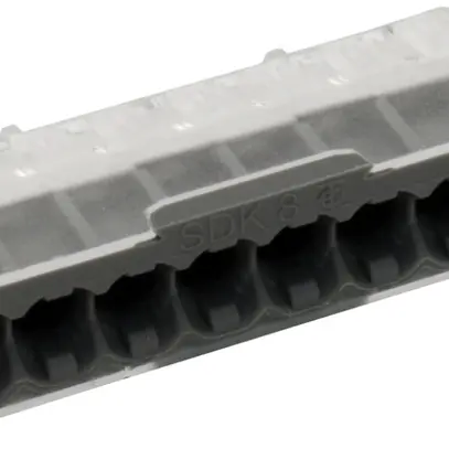 Morsetto di connessione Electro Terminal 8P 0.5…2.5mm² grigio trasparente 