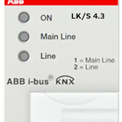 Coupleur de ligne/zone AMD ABB LK/S 4.3, KNX Data Secure, 2UM 