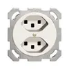 Prise ENC 2×T23 16A blanc FH, avec bornes enf. 