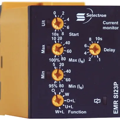 Relais ampèremét.EMR SI23P 2C, 1 phase, 230VAC, 5 A 