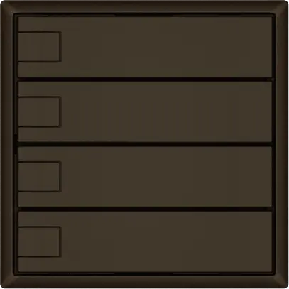 Poussoir universel EDIZIO.liv UNI SNAPFIX® 5…48V s.LED 4× comm.1T br 