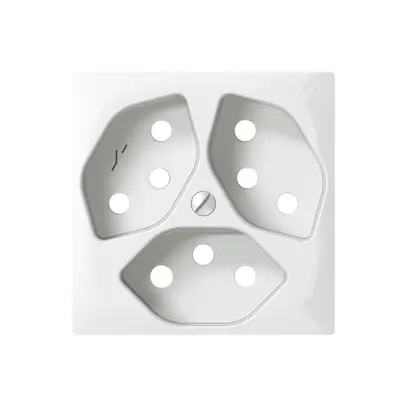 Plaque frontale SIDUS blanc brillant pour 3×T13/1 avec shutter 