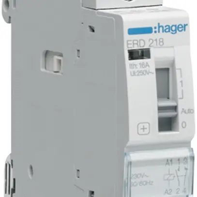 Relè AMD Hager 24VAC 1 chiusura 1 apertura 0 invertitore 16A 230VAC 1UM 