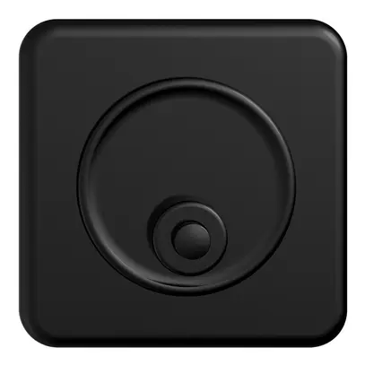 Poussoir sonnerie ENC STANDARDdue noir avec porte-étiquette 