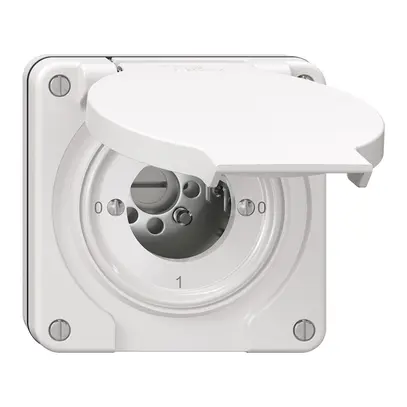 Interrupteur rotatif NUP NEVO, 0/1L, sans cylindre, KS, 0-1-0-1, blanc 