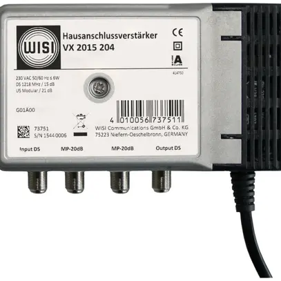 Amplificatore BK WISI VX2015 1.2GHz 15dB con ritorno 204MHz 
