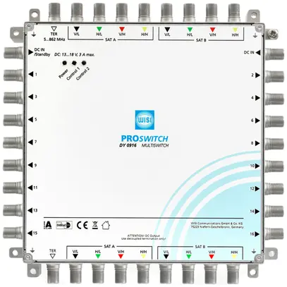Commutateur DY0508 9 entrées 16 sorties autonome et cascade 