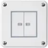 Contatto pulsante INC robusto IP55 2×1P bianco 2×illuminato 