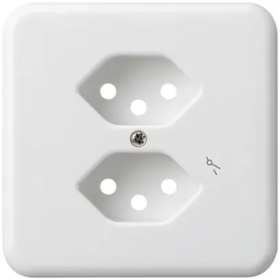 Placca di copertura grd.I 2×tipo 13/1 bianco basico 