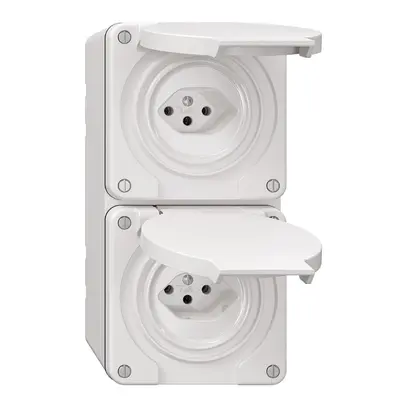 Combinazione NAP NEVO, 2×presa tipo 13, bianco 