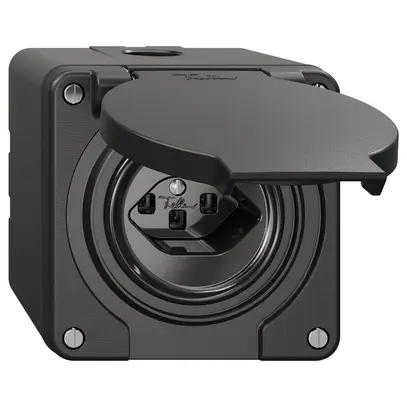 Presa NAP NEVO, 1×T23, IP21, nero 