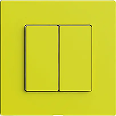 Station secondaire 2K/2T pour interrupteur Edue Wiser lemon 